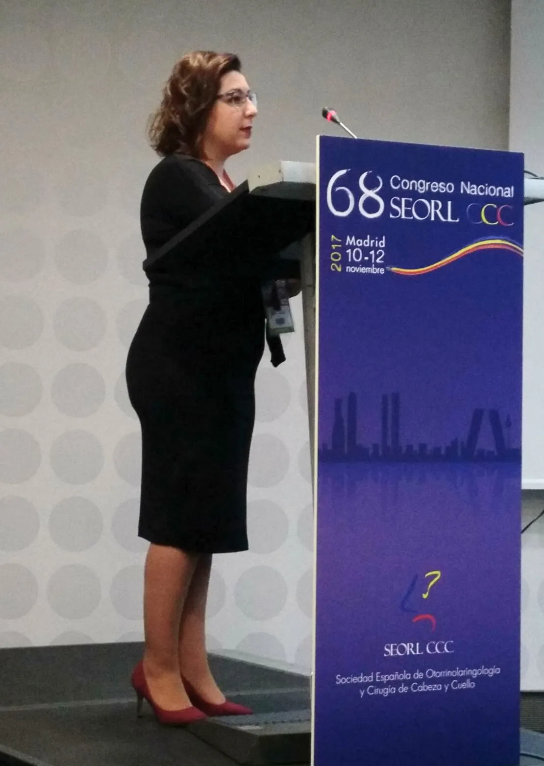 Dra. Alharilla en congreso SEORL - Presentación científica